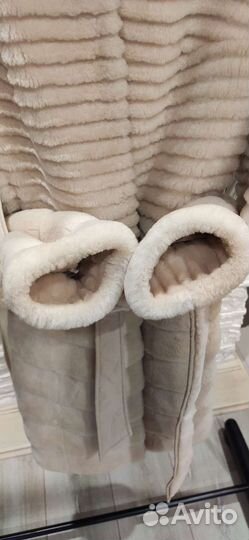 Шуба мутоновая с капюшоном 44 46