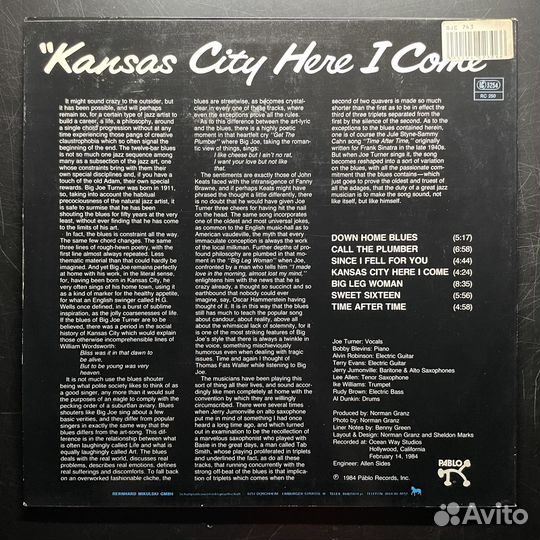 Joe Turner – Kansas City Here I Come (1984г.)
