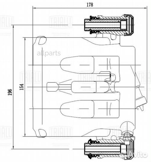 Trialli CF-032017 Суппорт торм. для а/м Mercedes V (W447) (14) перед. прав. d48мм (CF 032017)