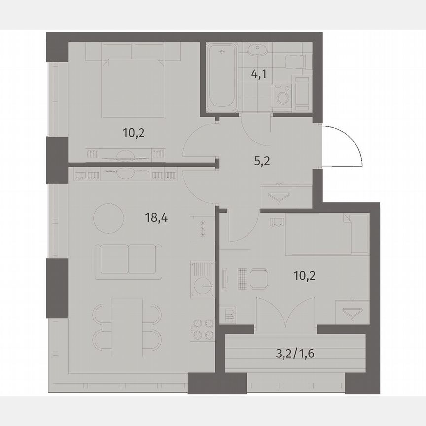 2-к. квартира, 49,7 м², 5/11 эт.