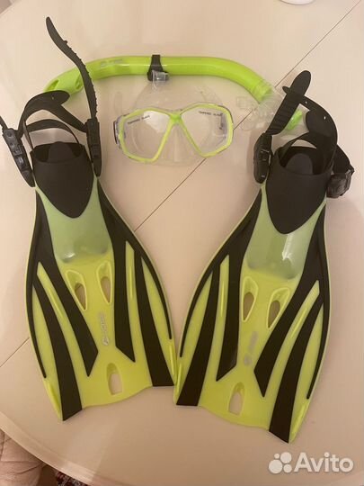 Ласты+очки+трубка для плавания детские 32-34