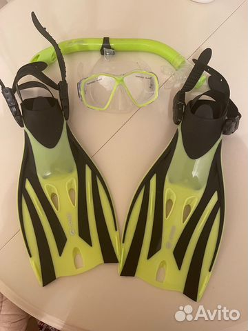 Ласты+очки+трубка для плавания детские 32-34