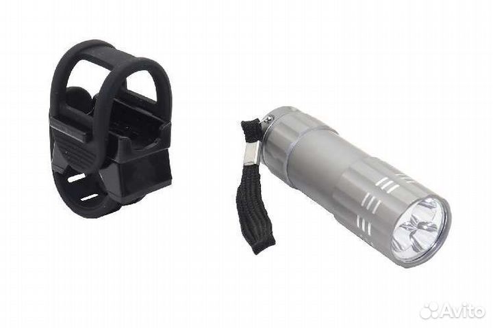 Фара вело передняя бат JY-810А 3 диодаалюминиевый