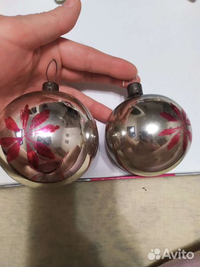 Ёлочные игрушки СССР шары большие