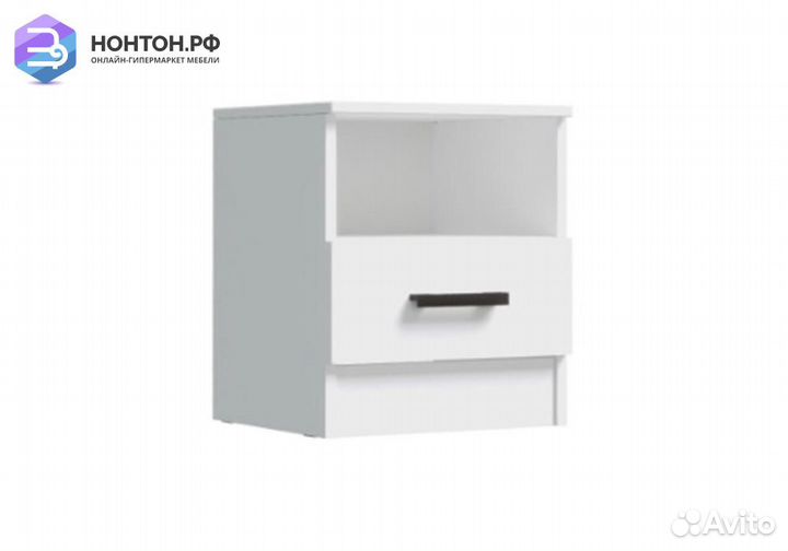 Тумба прикроватная Эко белый гладкий