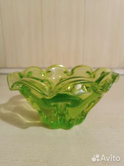 Ваза цветное стекло СССР, блюдо