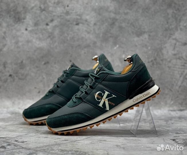 Кроссовки зеленые весенние мужские calvin klein