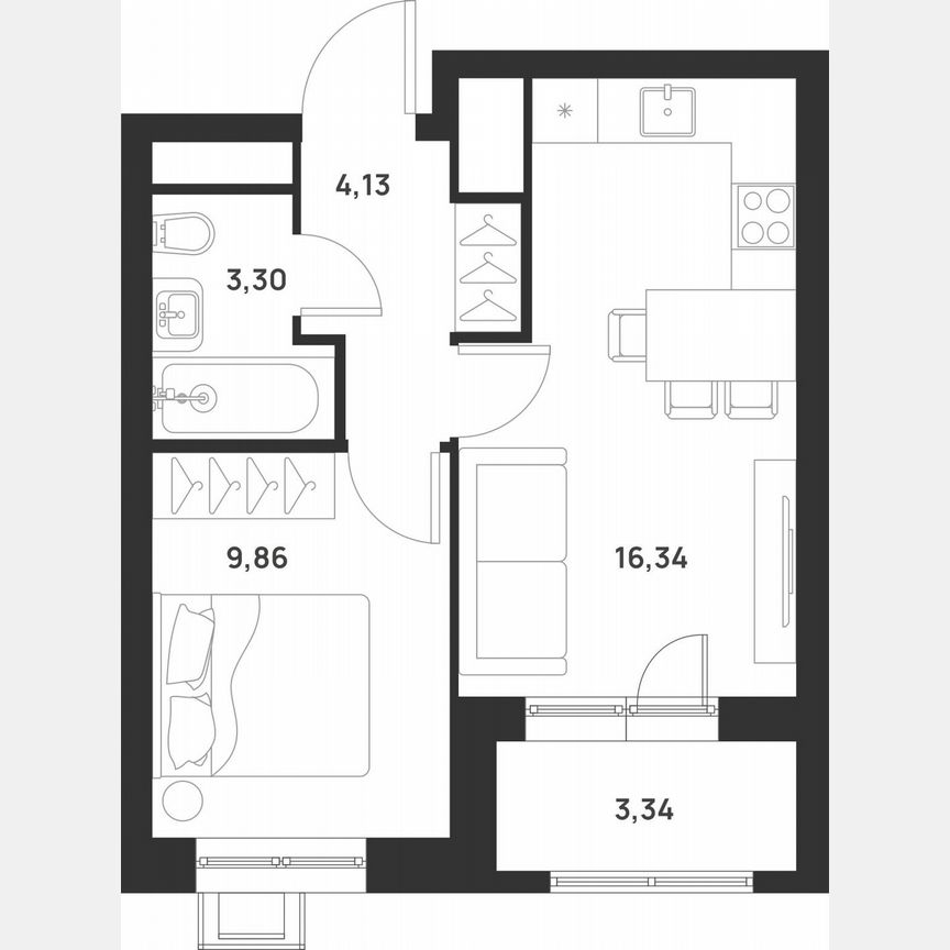 1-к. квартира, 35,3 м², 6/29 эт.