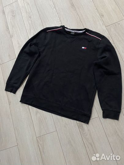 Чёрный свитшот кофта Tommy Hilfiger XL оригинал