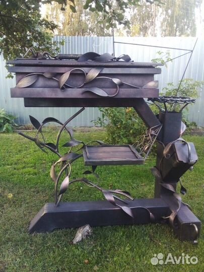 Мангал с печью под казан