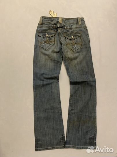 Винтажные джинсы y2k клеш
