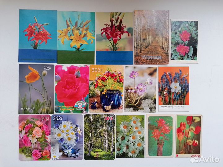 Календарики цветы, природа, продукты