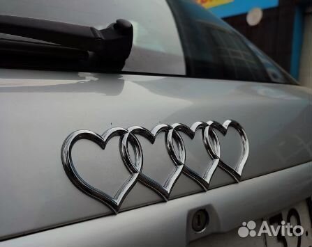 Эмблема наклейка знак значок audi Розовый