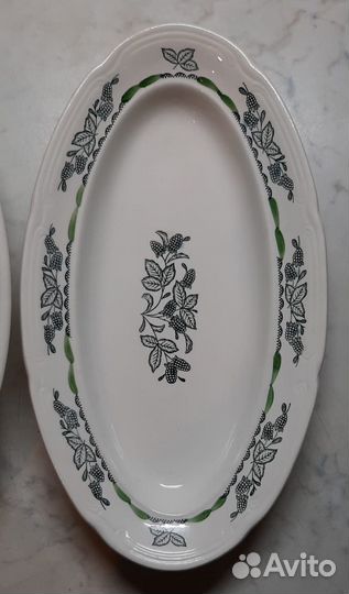 Два винтажных овальных блюда зик