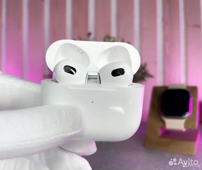 Наушники AirPods 3 Premium (Гарантия, Чехол)