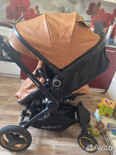 Коляска 2 в 1 эко кожа
