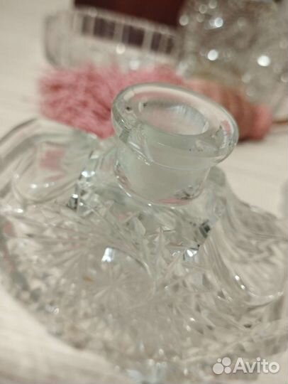 Хрусталь вазы,рюмки, графин, рог