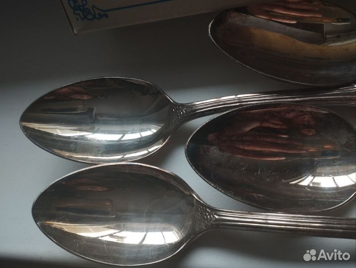 Ложки вилки столовые мельхиор Серебряная Роза СССР