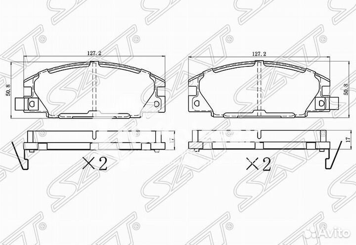 Колодки тормозные перед opel frontera 92-98/campo