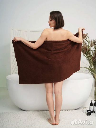 Полотенце банное шоколад. 70-140 от 1 шт