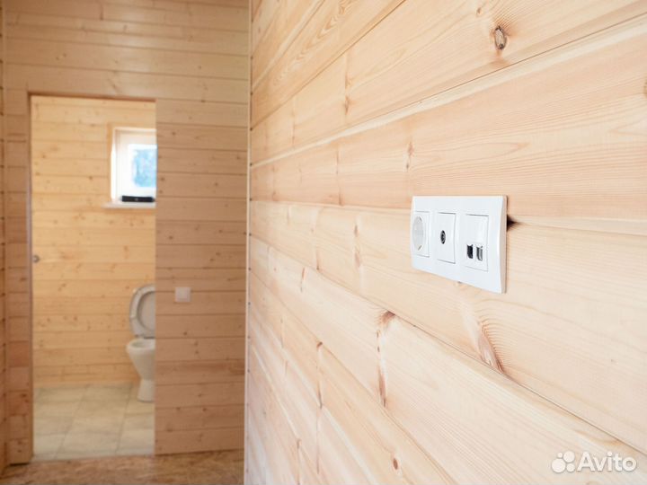 Каркасный дачный домик 72м