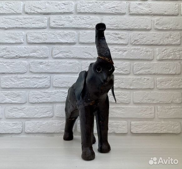 Статуэтка слон папье-маше, кожа