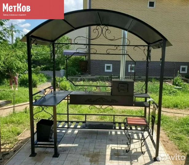 Кованые мангалы с крышей