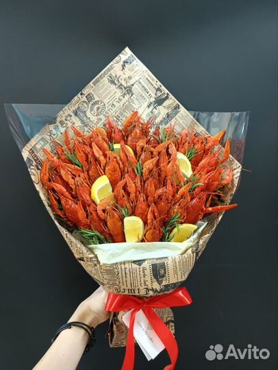 Букет из раков и креветок