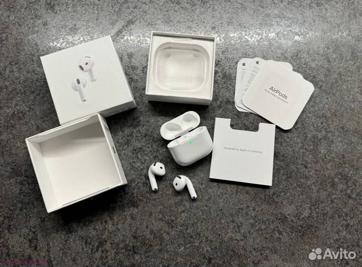 Неотличимые AirPods 4/Pro 2 Чип Airoha +чехол