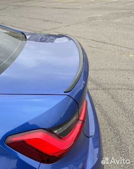 Cпойлер крашеный черный глянец BMW 3 G20
