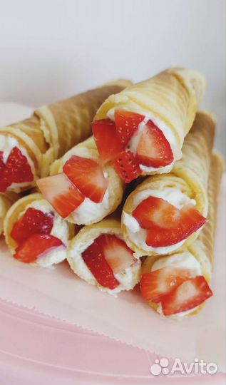 Вафельные трубочки и орешки на заказ