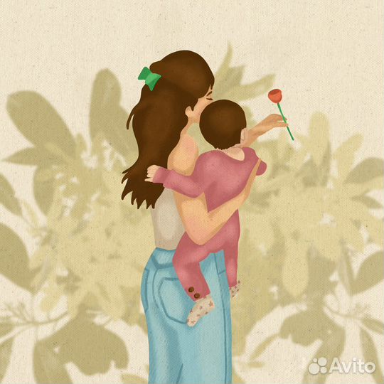 Метрика новорожденного, иллюстрация по фотографии