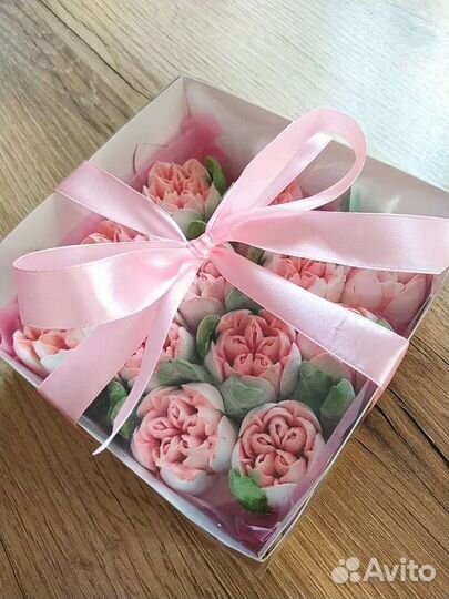 Зефирные тюльпаны в коробочках