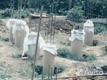 Столбчатый фундамент из гильз. Петрозаводск