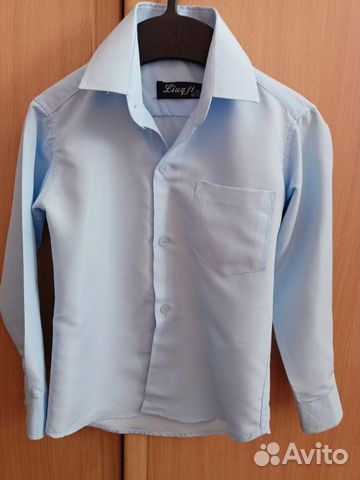 Рубашка светло-голубая