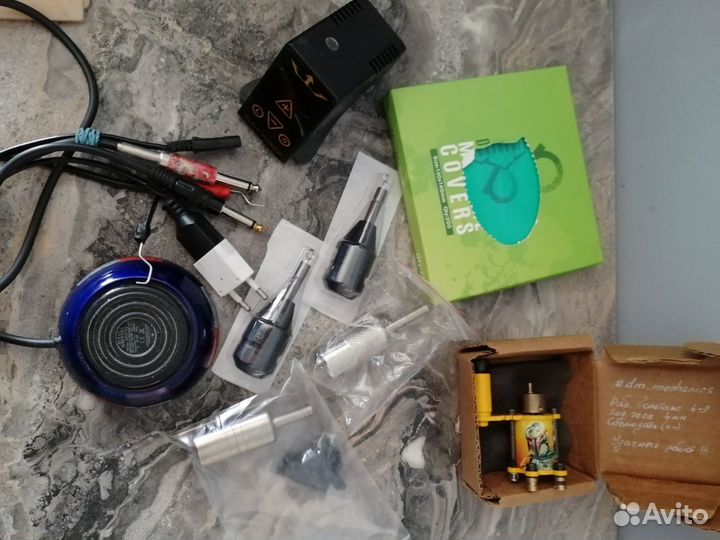 Тату-машинка DM Mechanics роторная + блок и допы