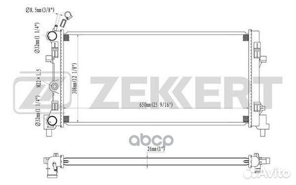 Радиатор охлаждения двигателя Audi A1 10- Seat
