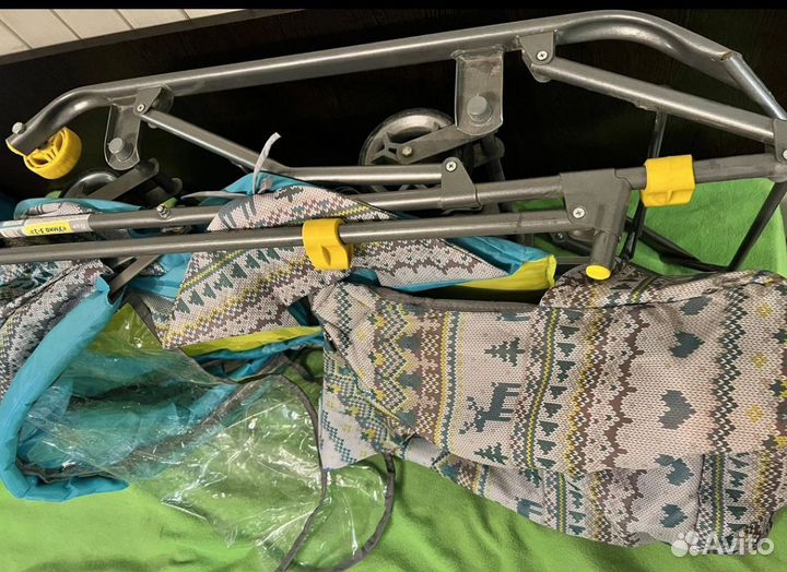 Детские санки коляска с колесами бу