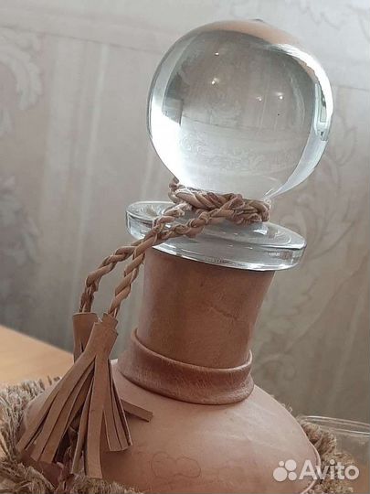 Графин с 2 рюмками Русь 0,5 л. Стекло, кожа