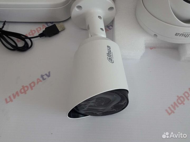 6 камер видеонаблюдения 4Мп регистратор Dahua