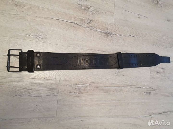 Ironman ремень кожаный 2-Х слойный пауэрлифтерский