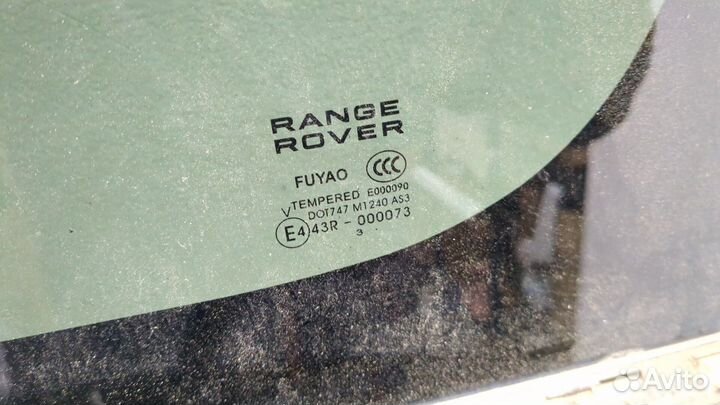 Стекло кузовное боковое правое заднее Land Rover Range Rover 4 2012, 2014