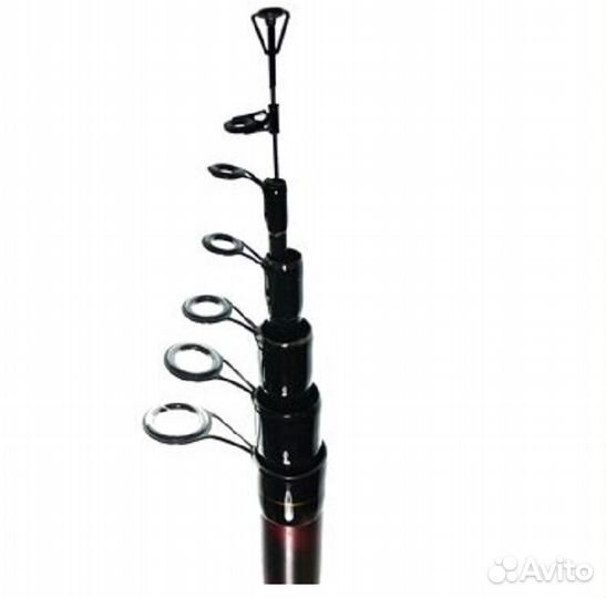 Удилище mikado c кольцами, 6м, тест 10-30g carbon