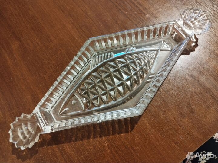 Селедочница хрусталь СССР