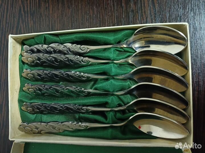 Набор чайных ложек мельхиор СССР