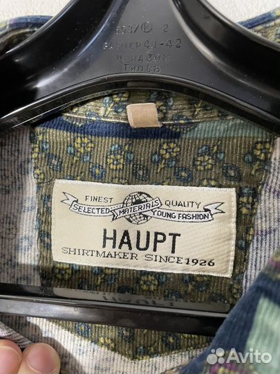 Рубашка вельвет Haupt. Винтаж. 00-ые