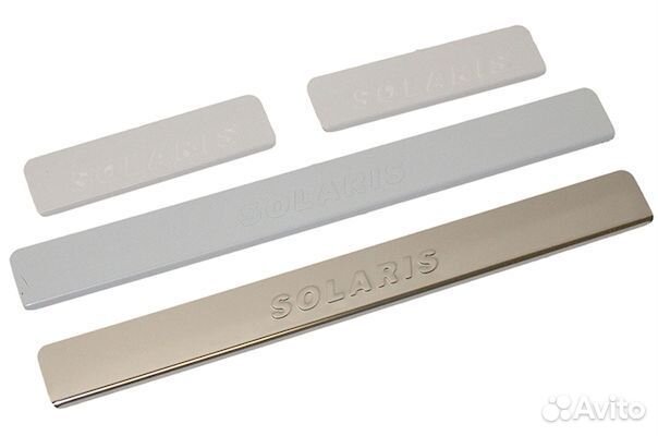 Накладки порогов Hyundai Solaris 17- из 4шт (нерж
