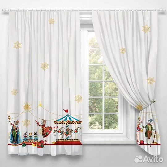 Комплект штор д/кухни с подхватами 'Щелкунчик' 145
