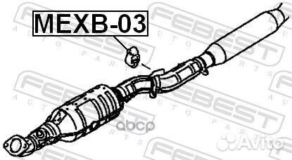 Подушка крепления глушителя (mitsubishi lancer cs