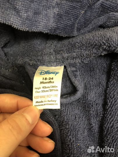 Халат банный детский disney 2-3 года